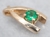 Modern Gold Emerald Pendant