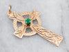 Ornate Emerald Celtic Cross