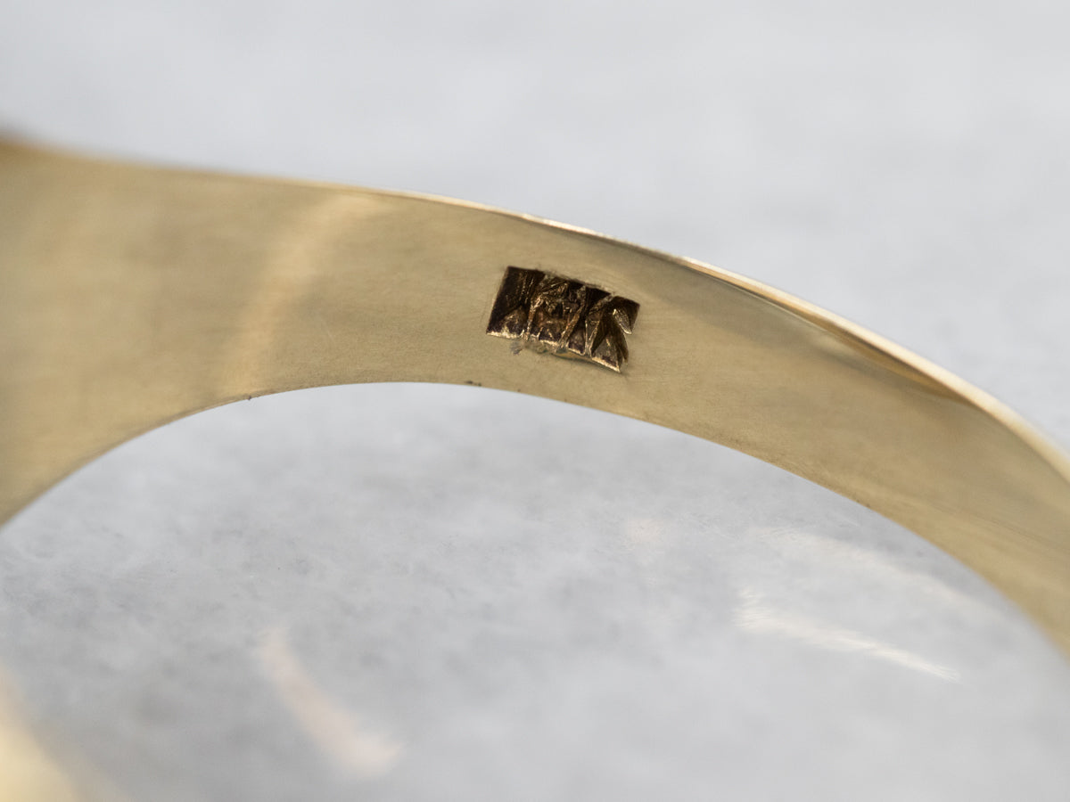 Late Art Deco Two Tone Gold Diamond Solitaire Engagement Ring