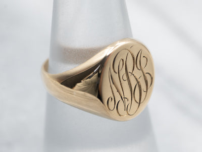 Signet Ring with Victorian Style Monogram | Rings for men, Engraved rings, Monogram  ring
