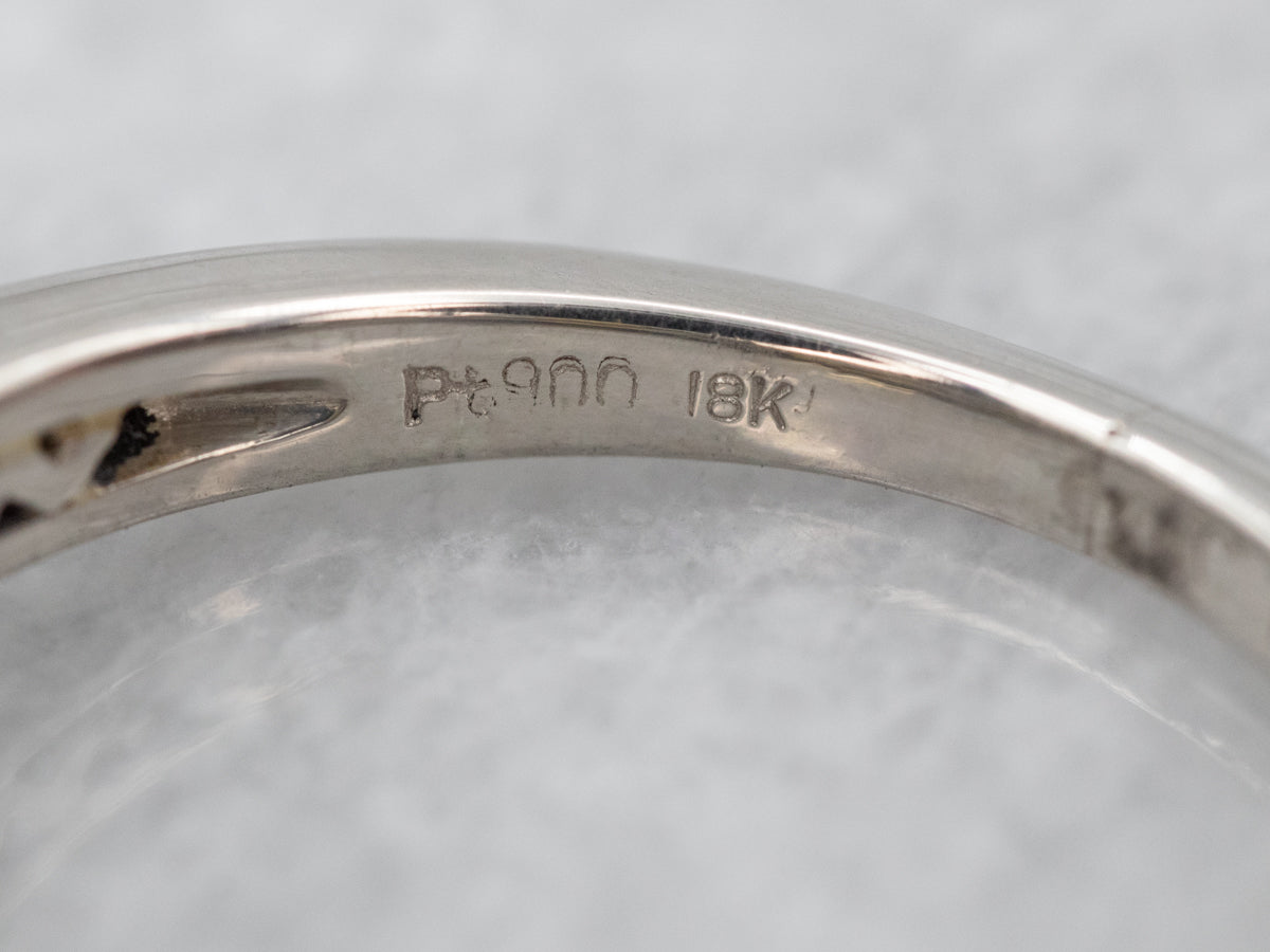 Bright Canary Yellow Sapphire Modern Engagement Ring with Diamond Accents