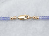 Gold Fill Tanzanite Beaded Necklace with Lobster Clasp