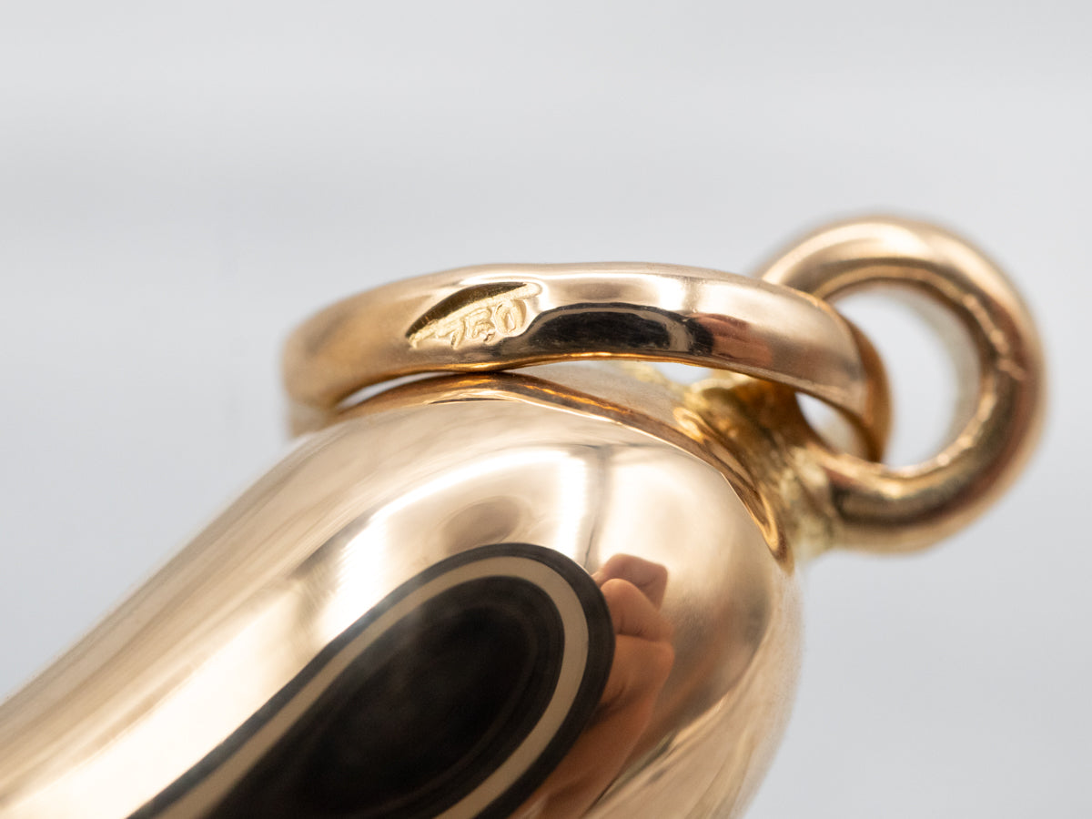 Yellow 18-Karat Gold Italian Horn Pendant