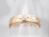 Yellow Gold Floral Patterned Wedding Band