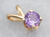 Yellow Gold Pink Sapphire Solitaire Pendant