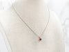 Exquisite Yellow Gold Pink Tourmaline Solitaire Pendant