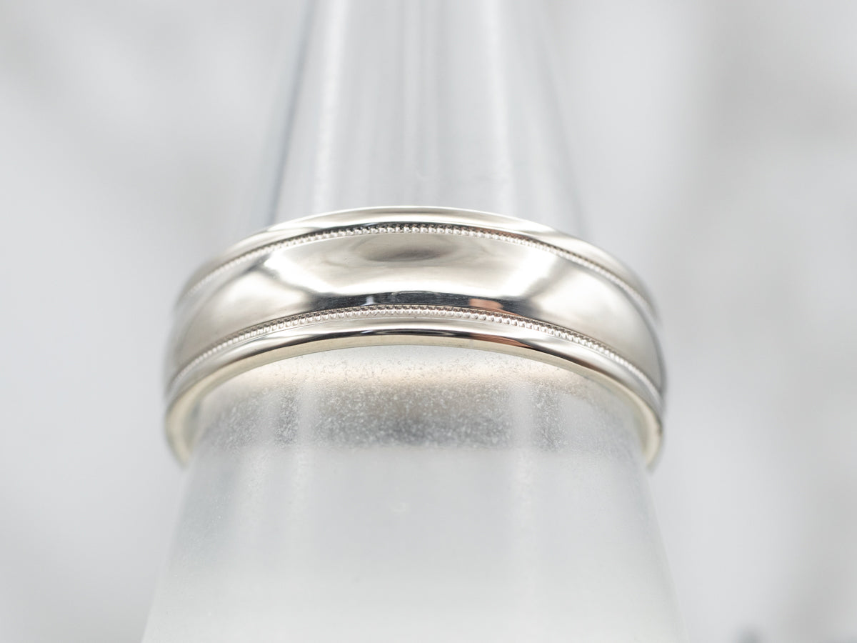 Art Carved Inverted Gold Milgrain Band