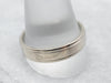 Vintage White Gold Lined Edged Band