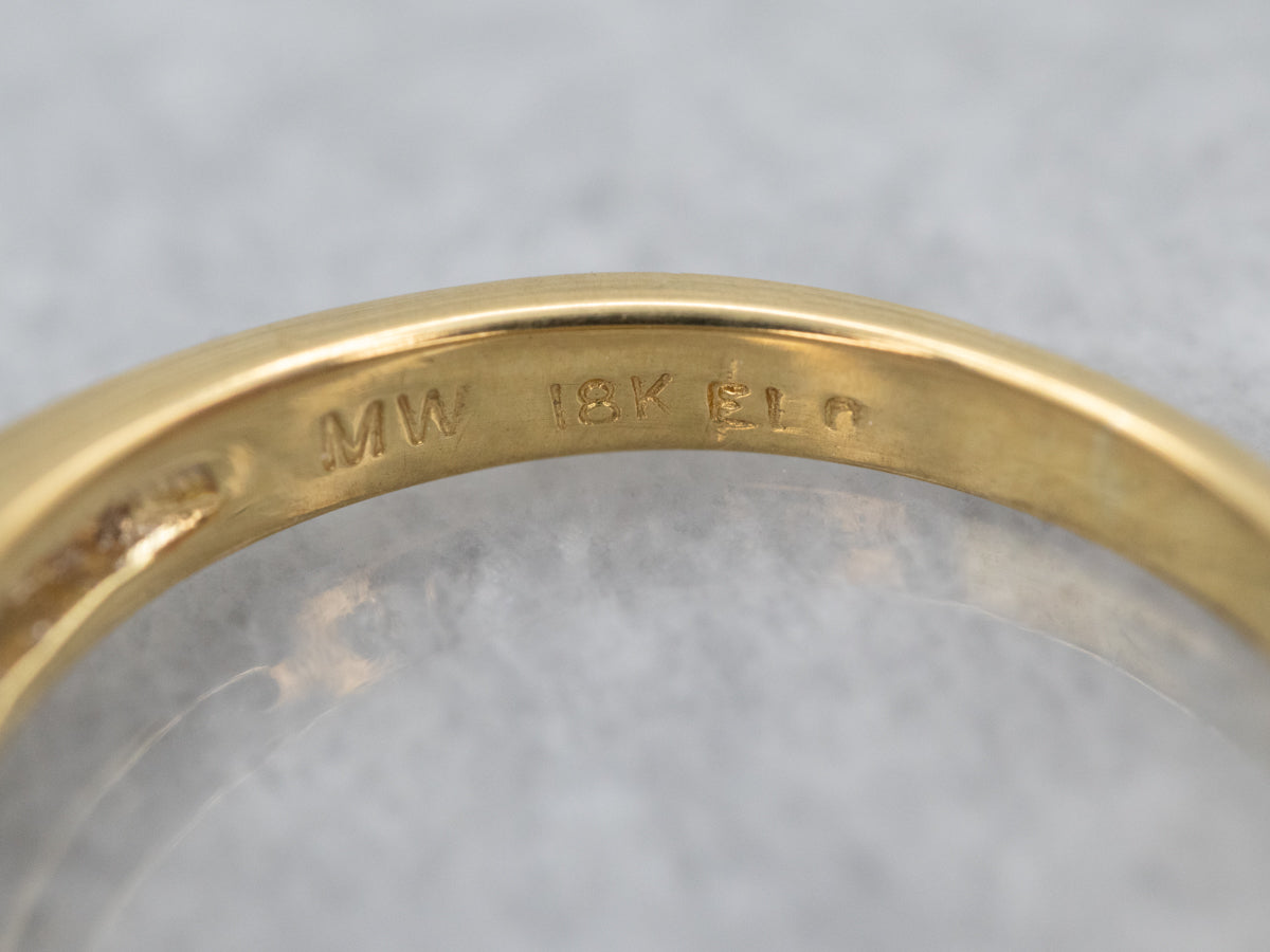 Purple Sapphire and Diamond Mix Metal Engagement Ring