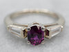 Vintage Ruby and Diamond Engagement Ring