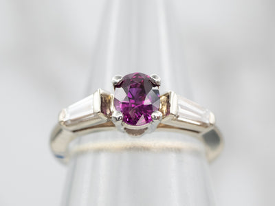 Vintage Ruby and Diamond Engagement Ring