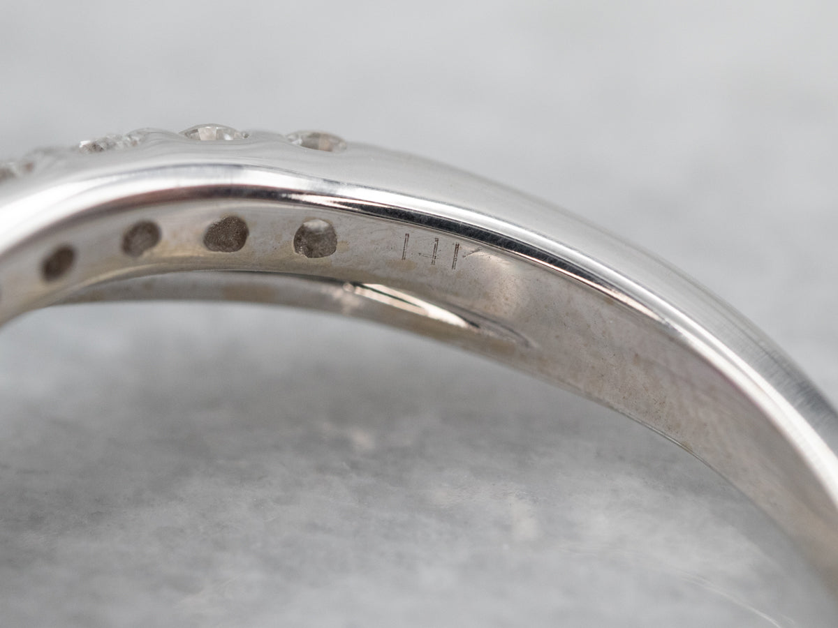 Pretty Pink Sapphire and Diamond Engagement Ring