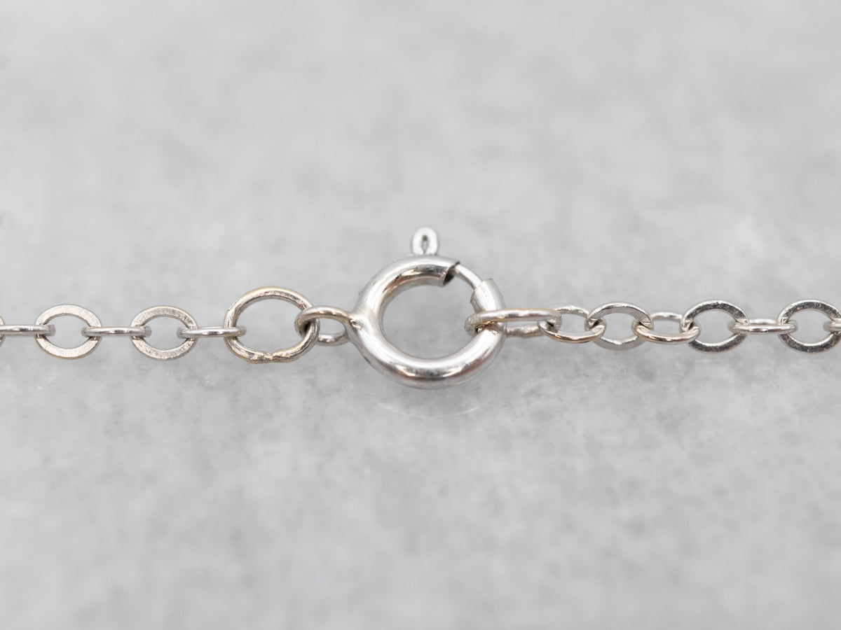 White Gold Tanzanite and Diamond Teardrop Necklace