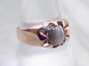 Expertly Designed Yellow Gold Belcher Set Cat's Eye Sillimanite Solitaire Ring