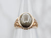 Unique Yellow Gold Cat's Eye Sillimanite Ring