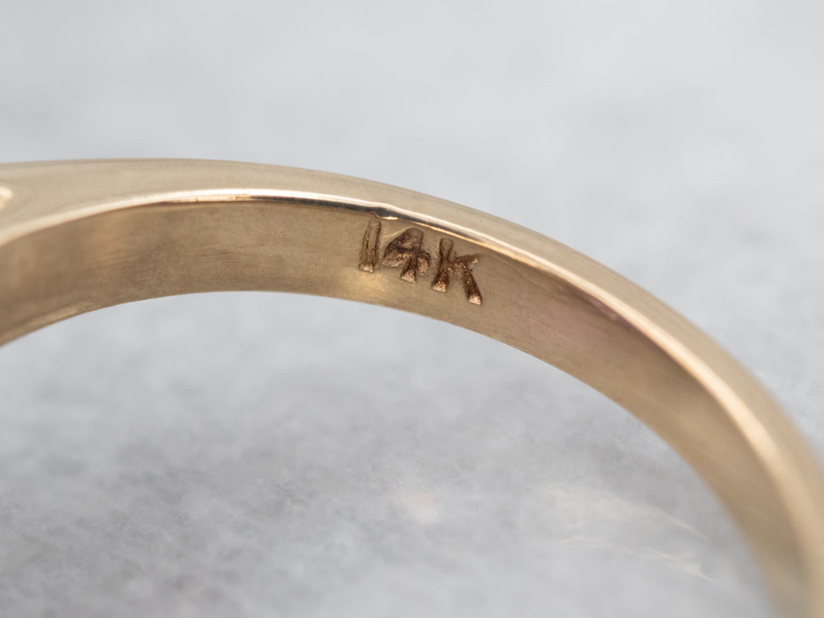 Exquisite Yellow Gold Amethyst Solitaire Cocktail Ring