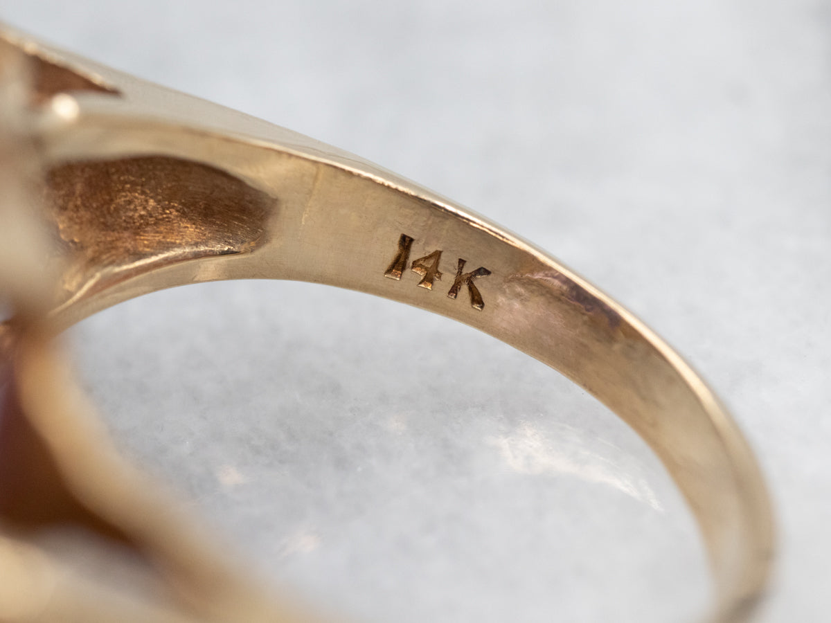 Stunning Yellow Gold Amethyst Solitaire Cocktail Ring