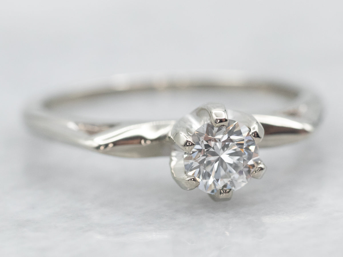 Vintage Diamond Solitaire Engagement Ring