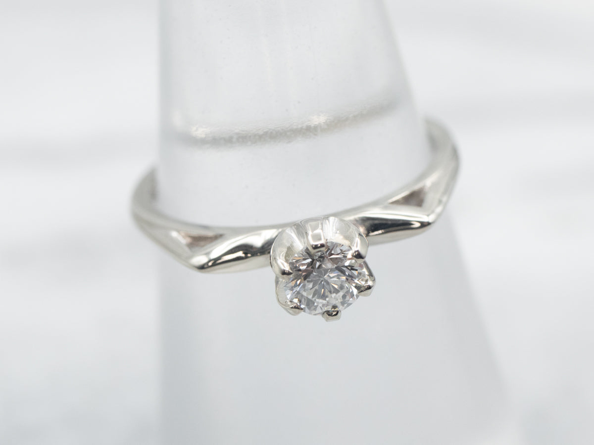 Vintage Diamond Solitaire Engagement Ring