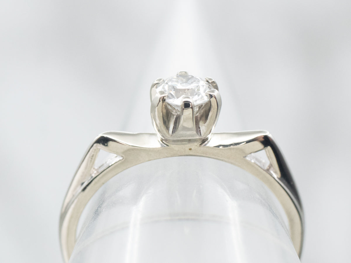 Vintage Diamond Solitaire Engagement Ring