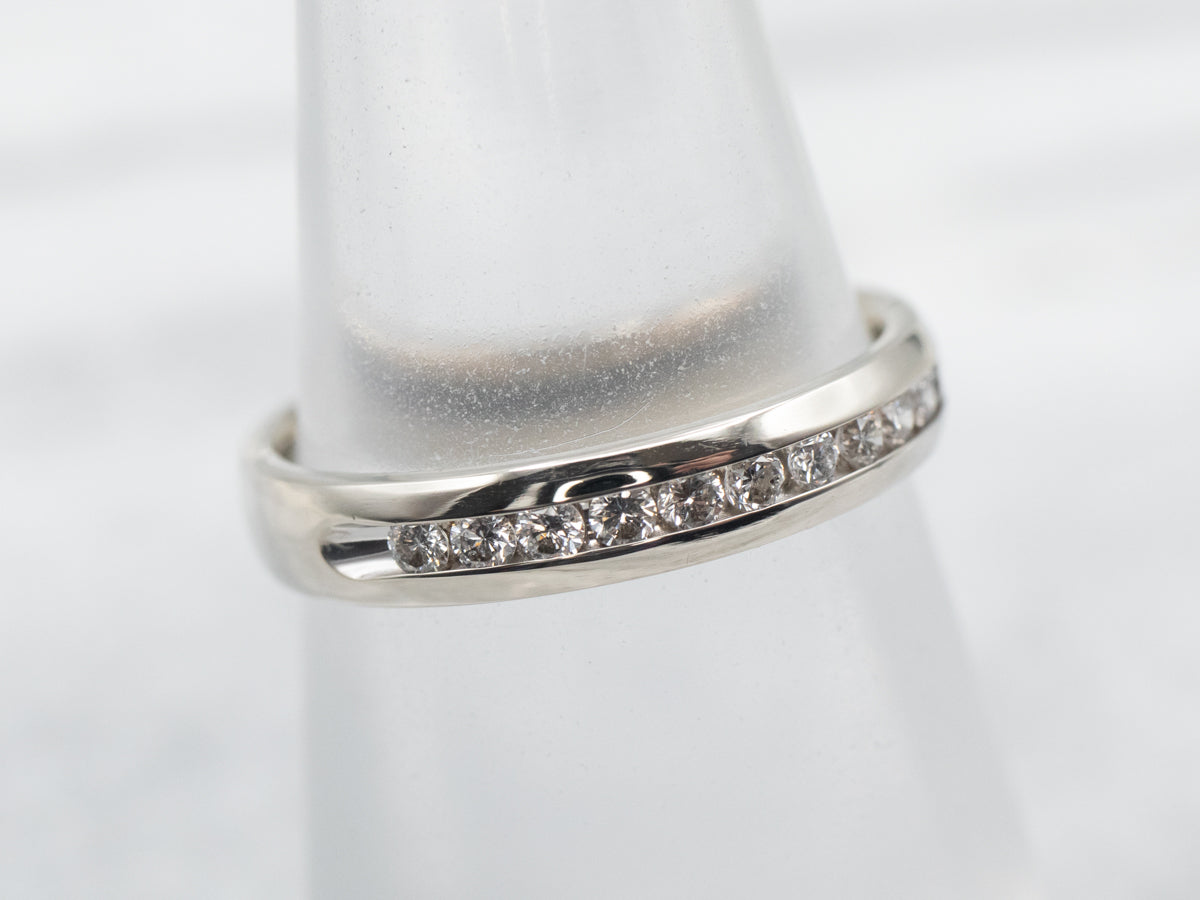 White Gold Channel Set Diamond Wedding Band
