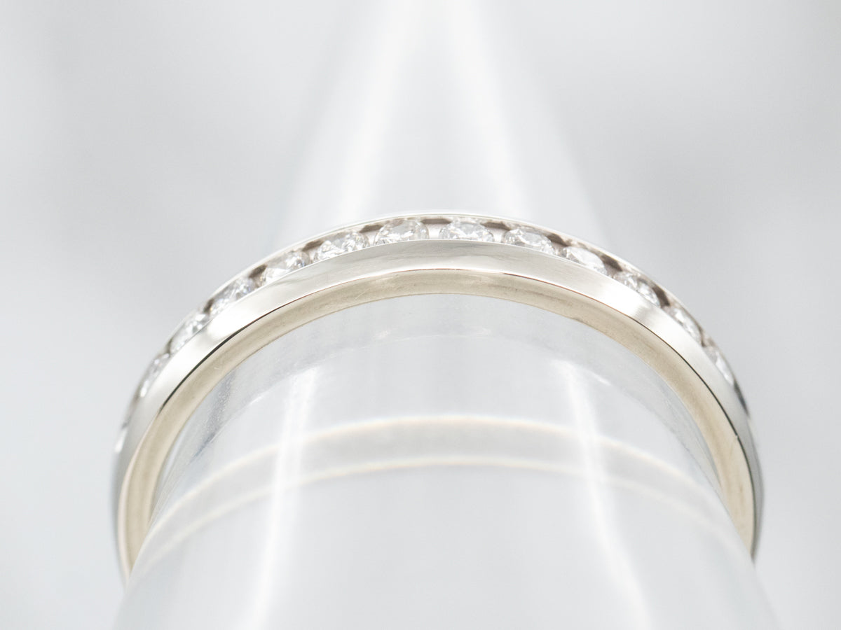 White Gold Channel Set Diamond Wedding Band