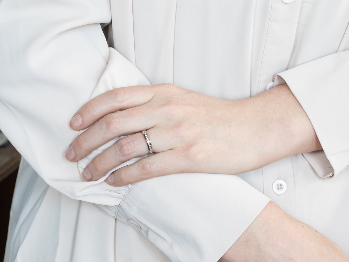 White Gold Channel Set Diamond Wedding Band