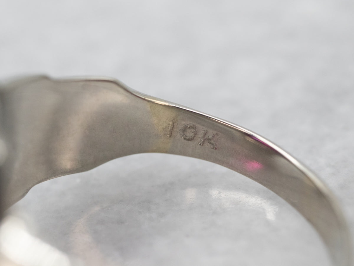 Chic White Gold Bezel Set Synthetic Ruby Solitaire Ring