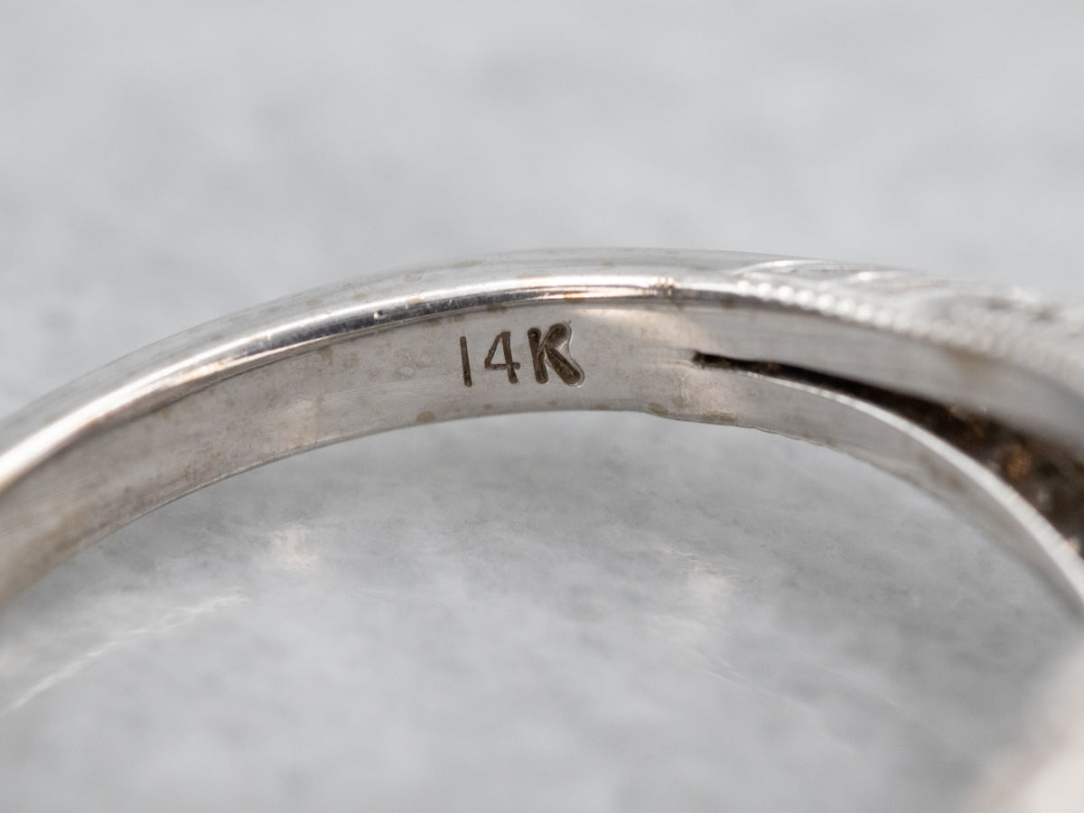 Art Deco Reproduction Diamond Engagement Ring