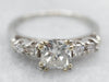 Vintage Cushion Cut Diamond Engagement Ring