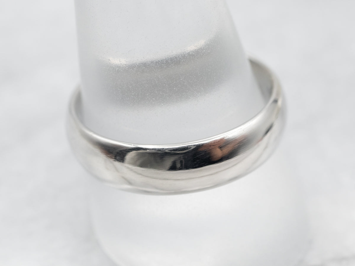 Vintage Art Carved Platinum Band