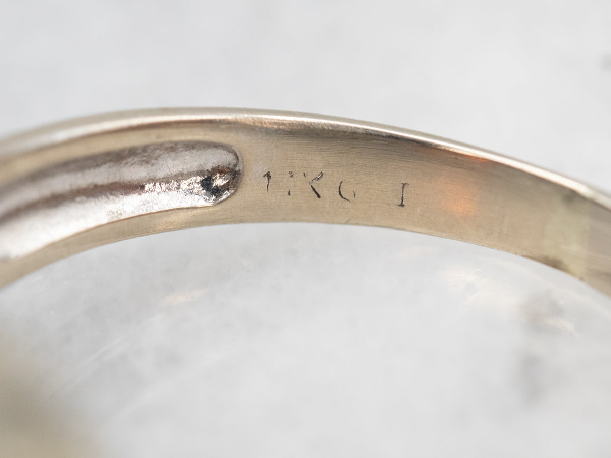 Modern Hessonite Garnet and Diamond Ring