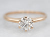 Victorian Gold Diamond Solitaire Engagement Ring