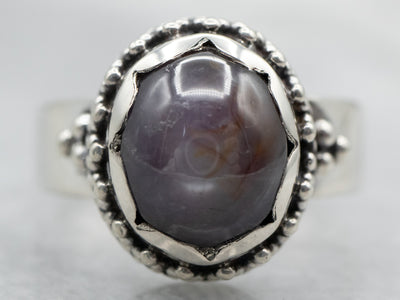 Star Sapphire Sterling Silver Ring