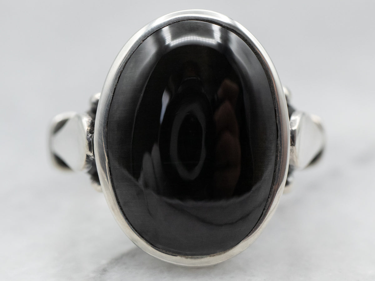 Sterling Silver Cat's Eye Sillimanite Ring