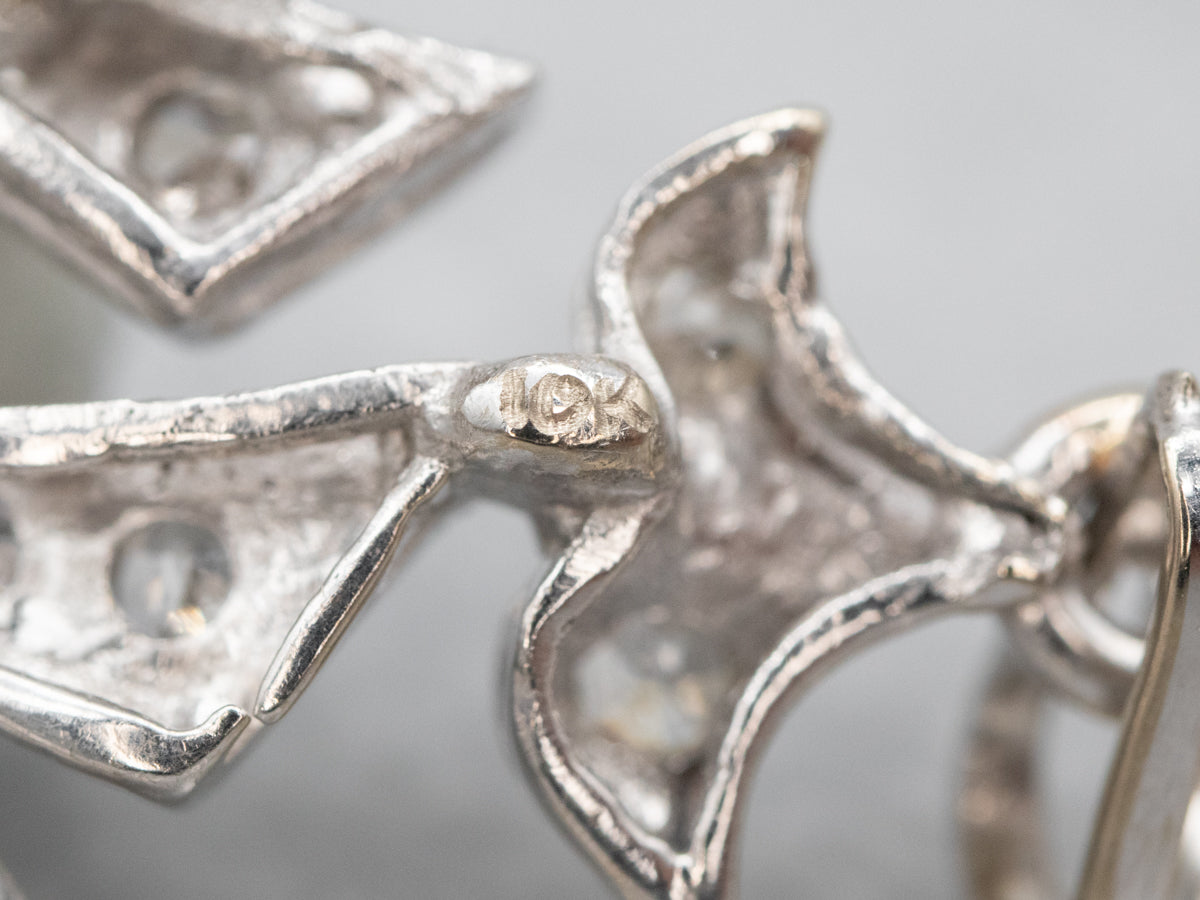 Colgante vintage con forma de gota de diamantes en movimiento