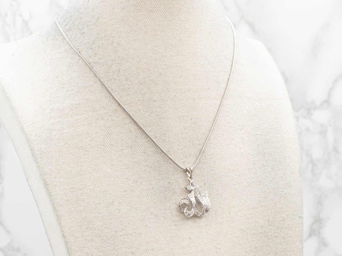 Colgante vintage con forma de gota de diamantes en movimiento