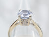 18K Gold Sapphire Engagement Ring with Diamond Accents