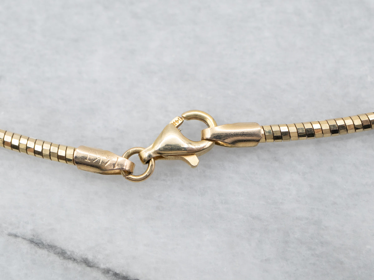 Yellow Gold Sparkly Collar Necklace