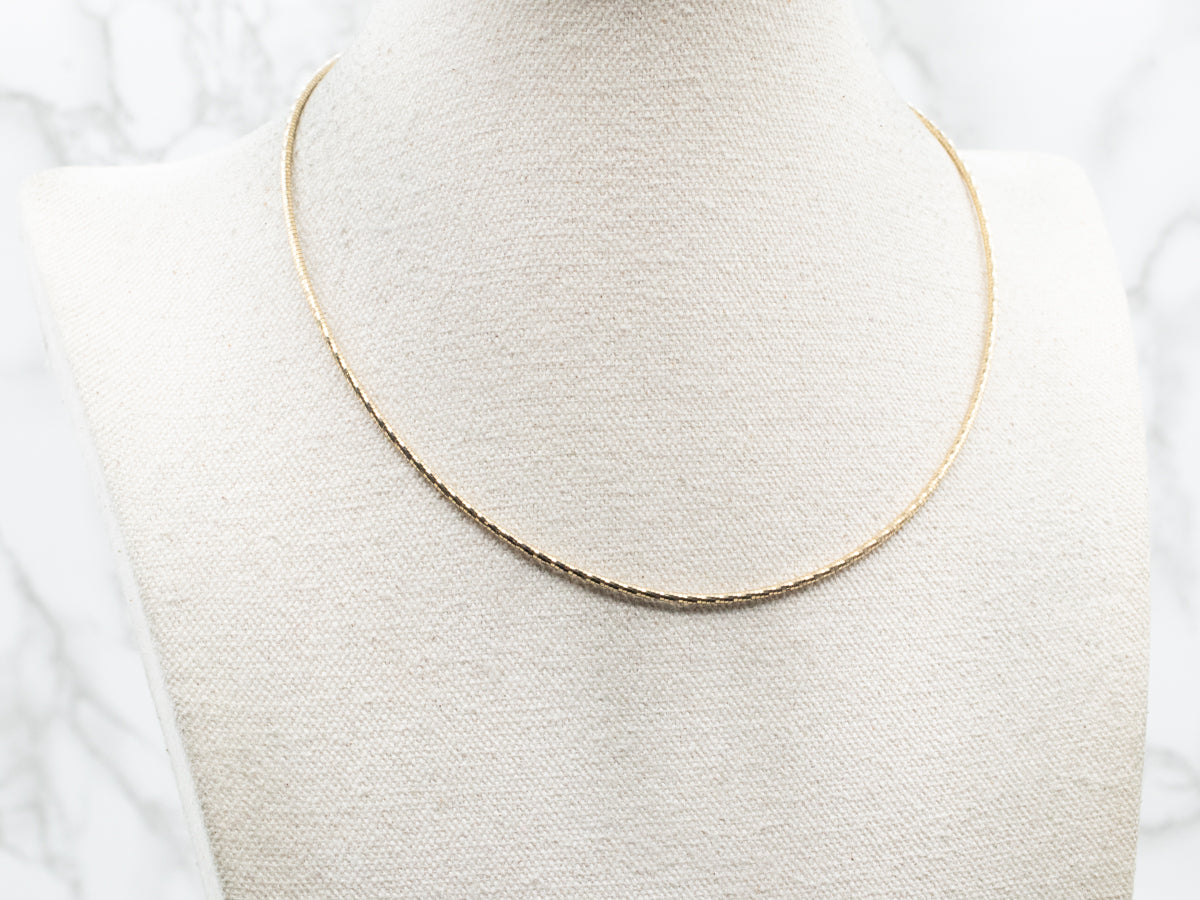 Yellow Gold Sparkly Collar Necklace