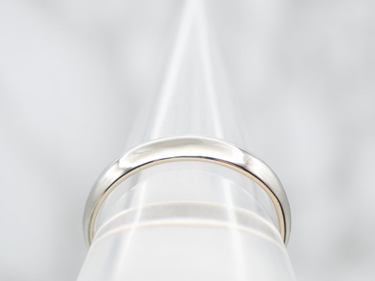 White Gold Plain Wedding Band