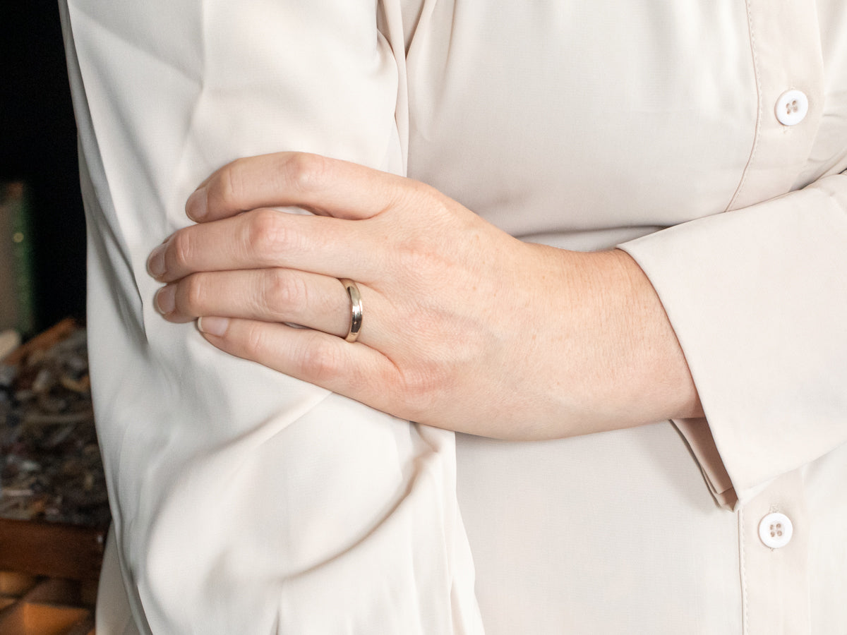 White Gold Plain Wedding Band