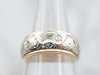 Vintage Two Tone Gold Floral Band
