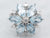 Floral Blue Topaz and Diamond Cluster Ring