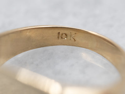 Timeless Yellow Gold East West Plain Signet Ring