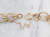 Vintage Gold Curb Link Chain Bracelet