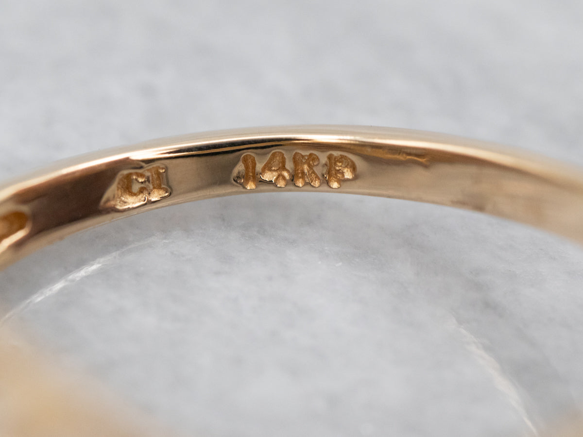 Anillo vintage en racimo de diamantes en oro de dos tonos