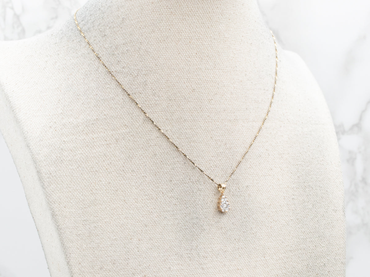 Colgante de racimo de diamantes brillantes