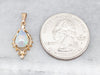 Vintage Gold Pear Cut Opal Pendant