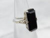 Antique Art Deco Black Onyx Ring